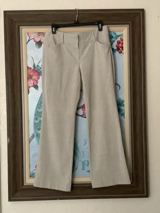 7th avenue Pants - Classic Beige Boot-Cut Dress Pants